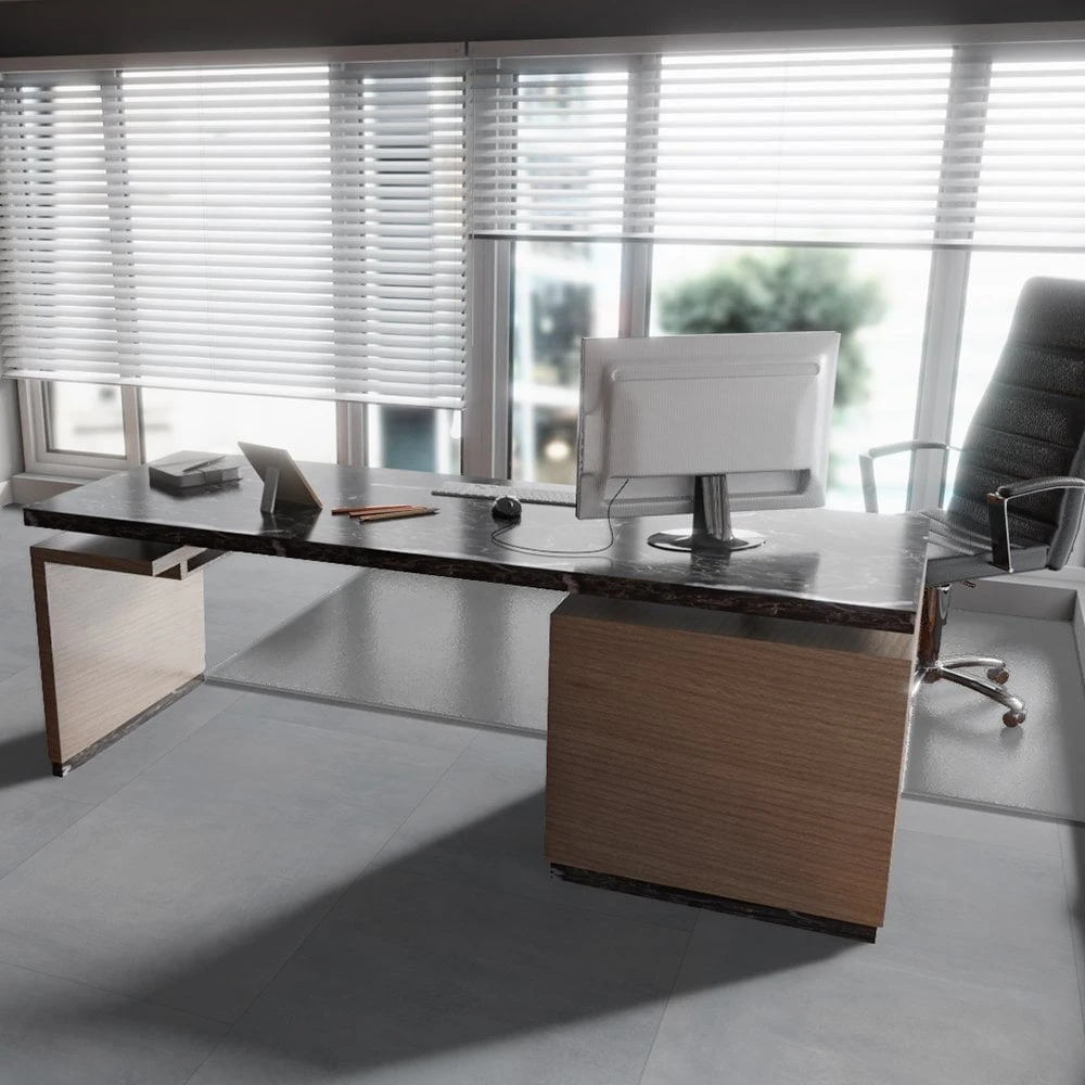 Liberty Floors Concrete Grey - Lustre 8mm High Gloss Laminate Flooring (217057) - Image 4