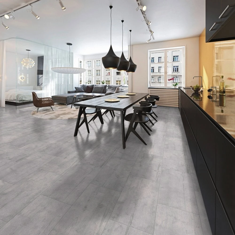 Liberty Floors Concrete Stone Grey - Universo 8mm Laminate Flooring (263469) - Image 3