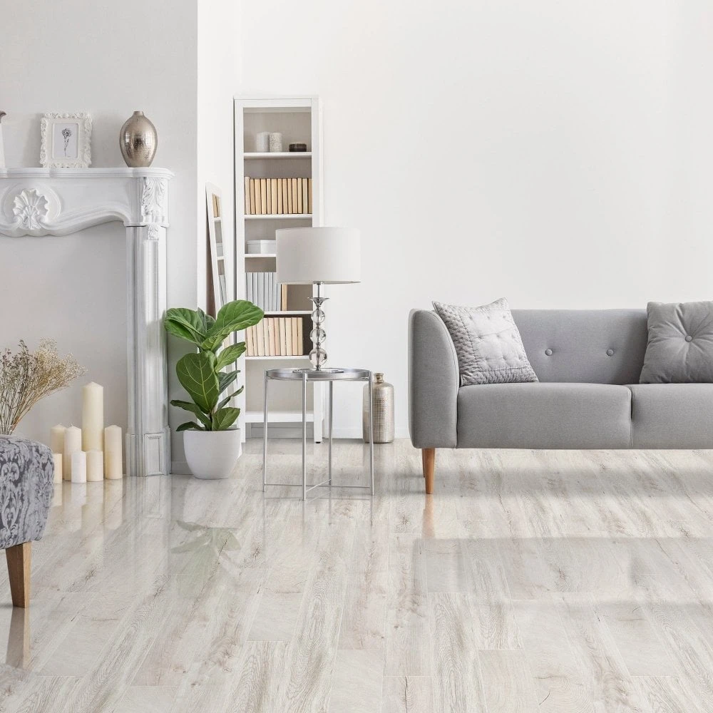 Kaindl Fresno Snow Oak - Easy Touch 8mm High Gloss Laminate Flooring (197318) - Image 8