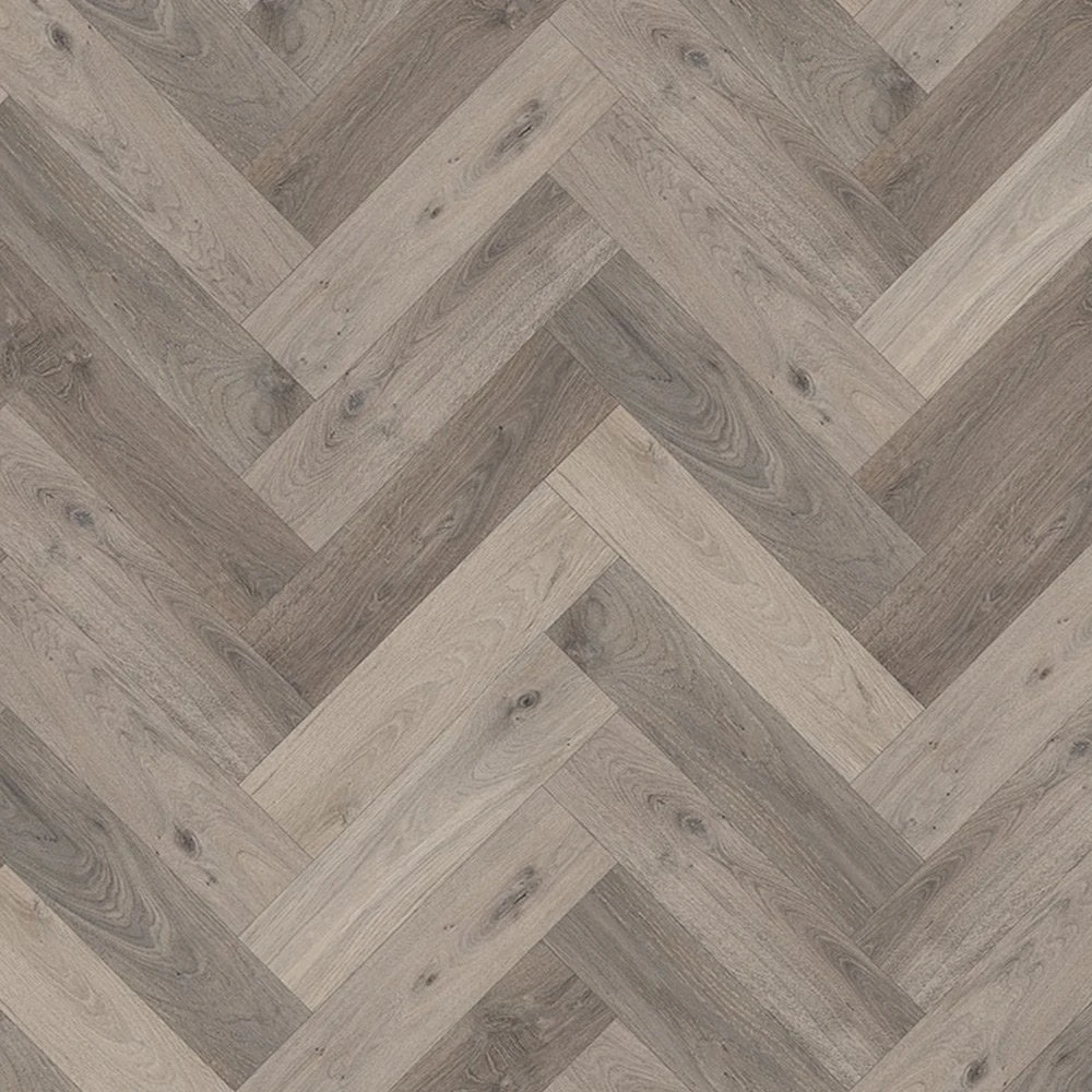 Liberty Floors Grey Oak - Herringbone SPC 5.5mm Rigid Core Vinyl Flooring (219442) - Image 3