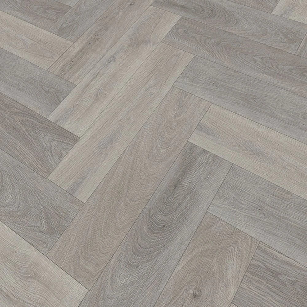 Liberty Floors Light Grey Oak - Herringbone SPC 5.5mm Rigid Core Vinyl Flooring (219444) - Image 2