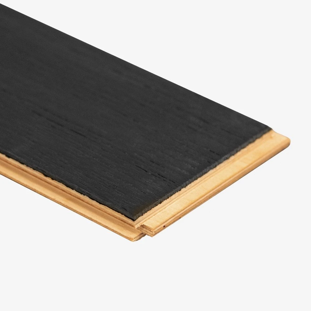 Liberty Floors Midnight Black Oak - Herringbone Parquet 14mm Engineered Real Wood Flooring (223765) - Image 6