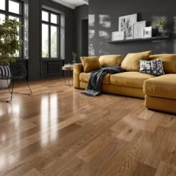Liberty Floors Natural Oak - Premium Click 14mm Engineered Real Wood Flooring (190271)
