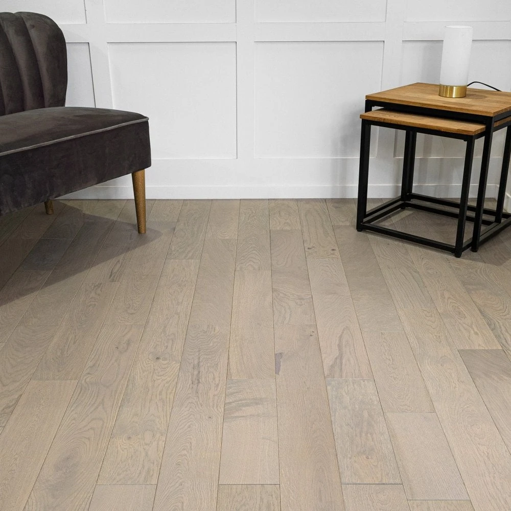 Liberty Floors Pebble Grey Oak - Premier 14mm Engineered Real Wood Flooring (219582) - Image 4