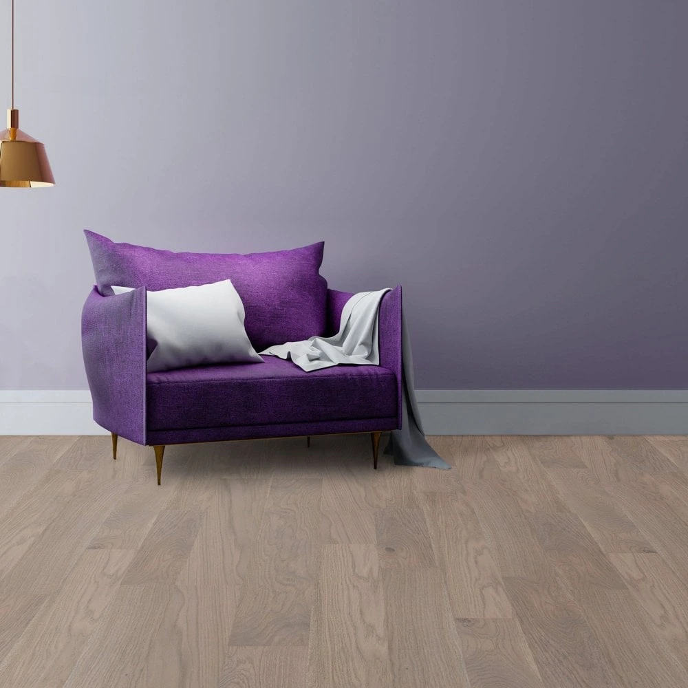 Liberty Floors Pebble Grey Oak - Premier 14mm Engineered Real Wood Flooring (219582)