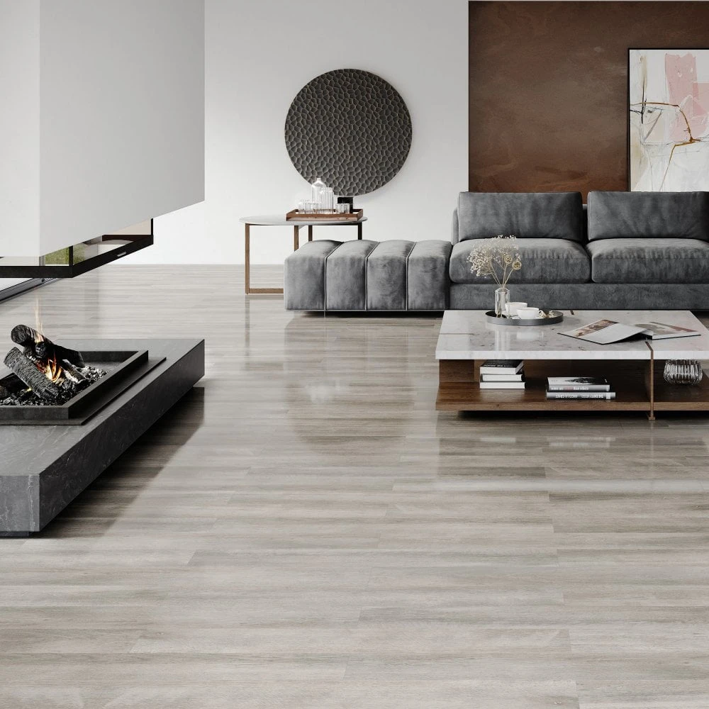 Liberty Floors Stave Oak - Lustre 8mm High Gloss Laminate Flooring (217789)