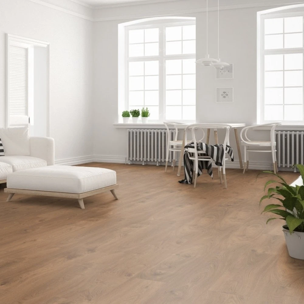Swiss Krono Verbier Oak - Solid Chrome 12mm Laminate Flooring (218893) - Image 7